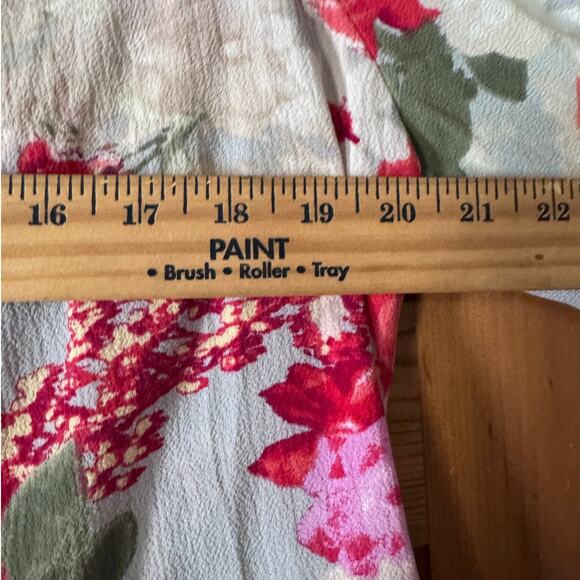 Fig and Flower mulit print L NWT femine whimiscal tie sleeve boho chic - Picture 7 of 12